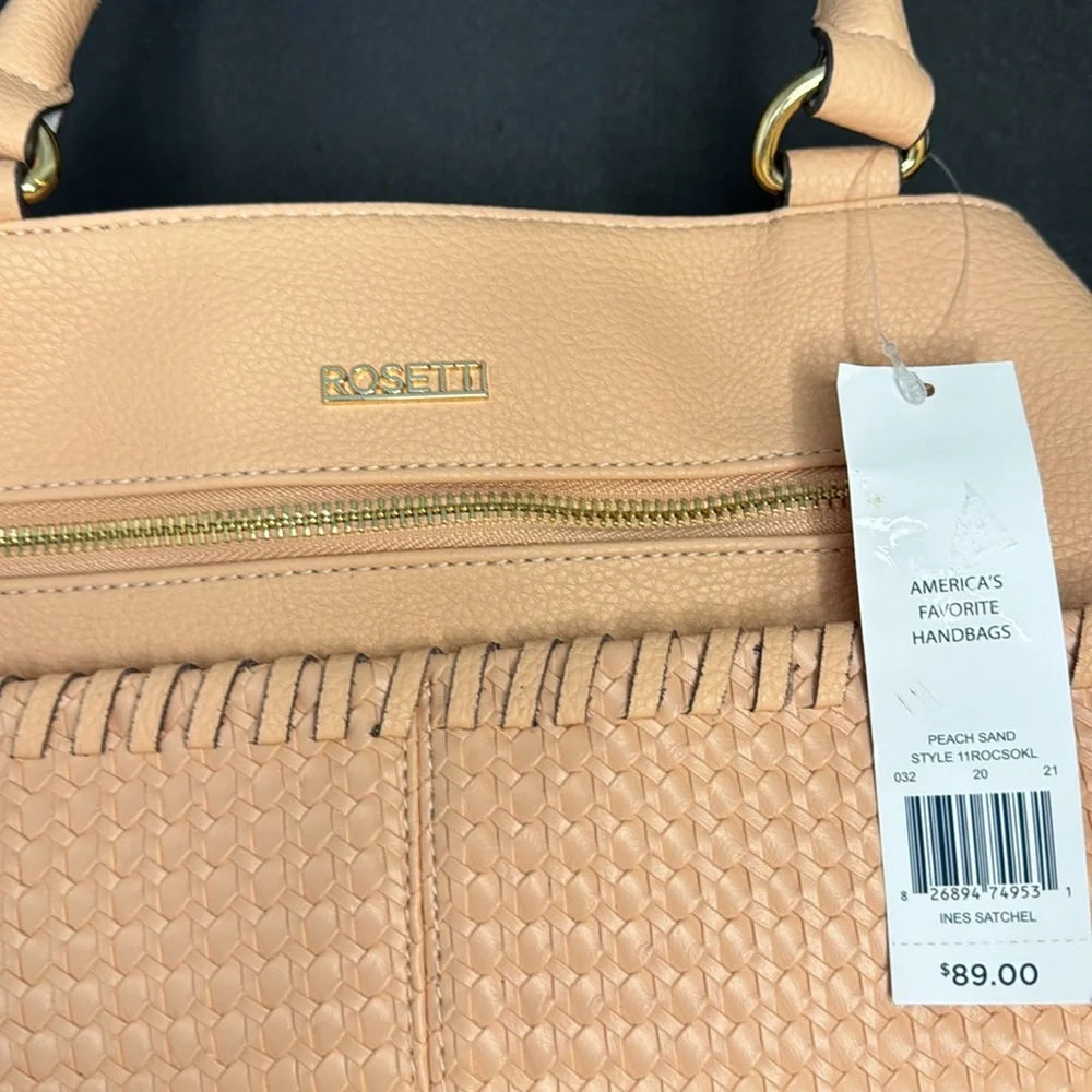 NWT Rosetti Peach Sand Ines Satchel‎ Purse